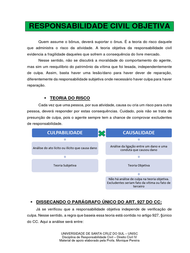 Responsabilidade Objetiva | PDF