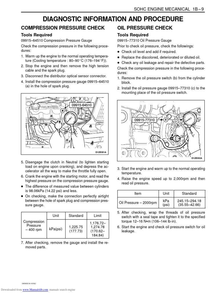 Daewoo M-150 Engine Diagnostics Guide | PDF | Radiator | Vehicle Technology