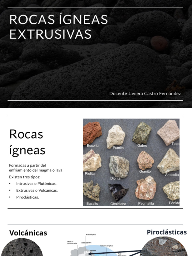 Clasificación de Rocas Ígneas Extrusivas | PDF | Lava | Tipos de ...