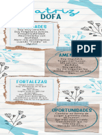 Infografía Matriz Dofa Floral Recortes de Papel Azul