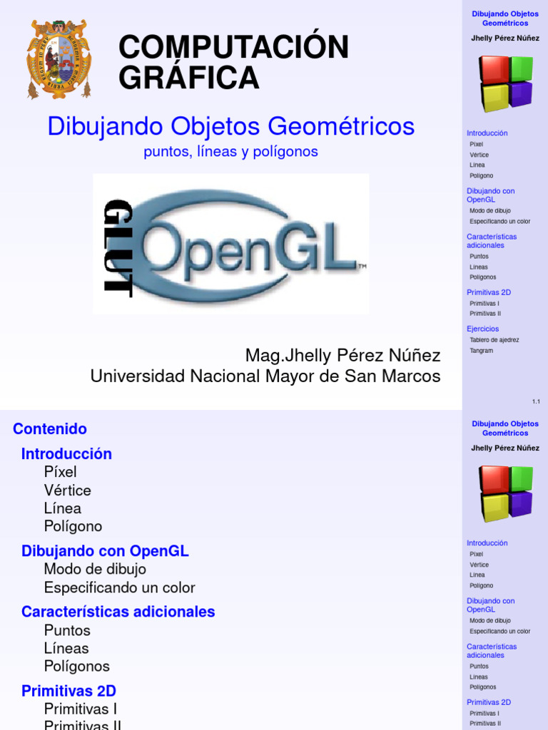 Dibujo de Objetos Geométricos en OpenGL | PDF | Polígono | Color
