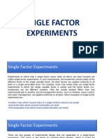 3 Single Factor Experiments
