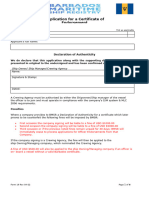 Barbados Application Form (Empty)