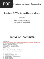 NLP Lect 2 Words and Morphology