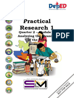 Research 1 Practical: Analyzing The Meaning: - Quarter 2