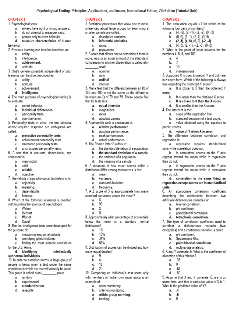 Kaplan Tutorial Quiz | Download Free PDF | Validity (Statistics ...