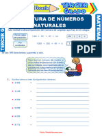 Escritura de Números Naturales para Tercer Grado de Primaria