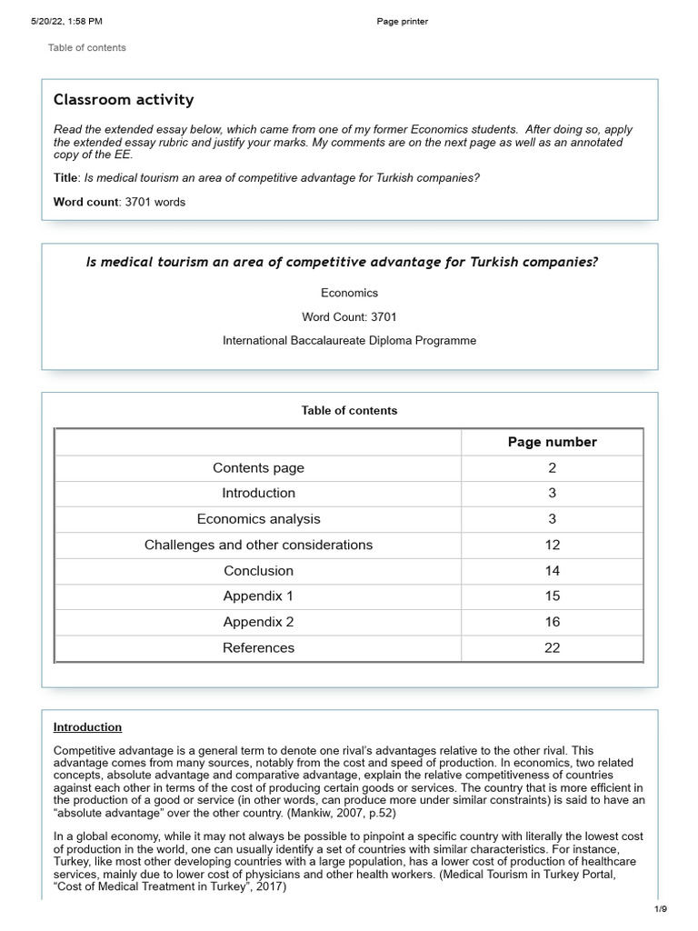 InThinking Sample 2 | PDF | Health Care | Opportunity Cost