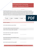 Collaborative Learning Team Member Evaluation