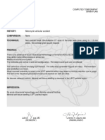 CT Scan Result Sample Template