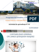 SESIONES DE APRENDIZAJE DE CONTABILIDAD GENERAL  SESION N°1  LA CONTABILIDAD