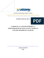 O CRIME DE LAVAGEM DE DINHEIRO E A (IM)POSSIBILIDADE DE APLICAÇÃO DA TEORIA DA CEGUEIRA DELIBERADA NO BRASIL