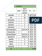 Planilha Sem Título - Lista de Matériais