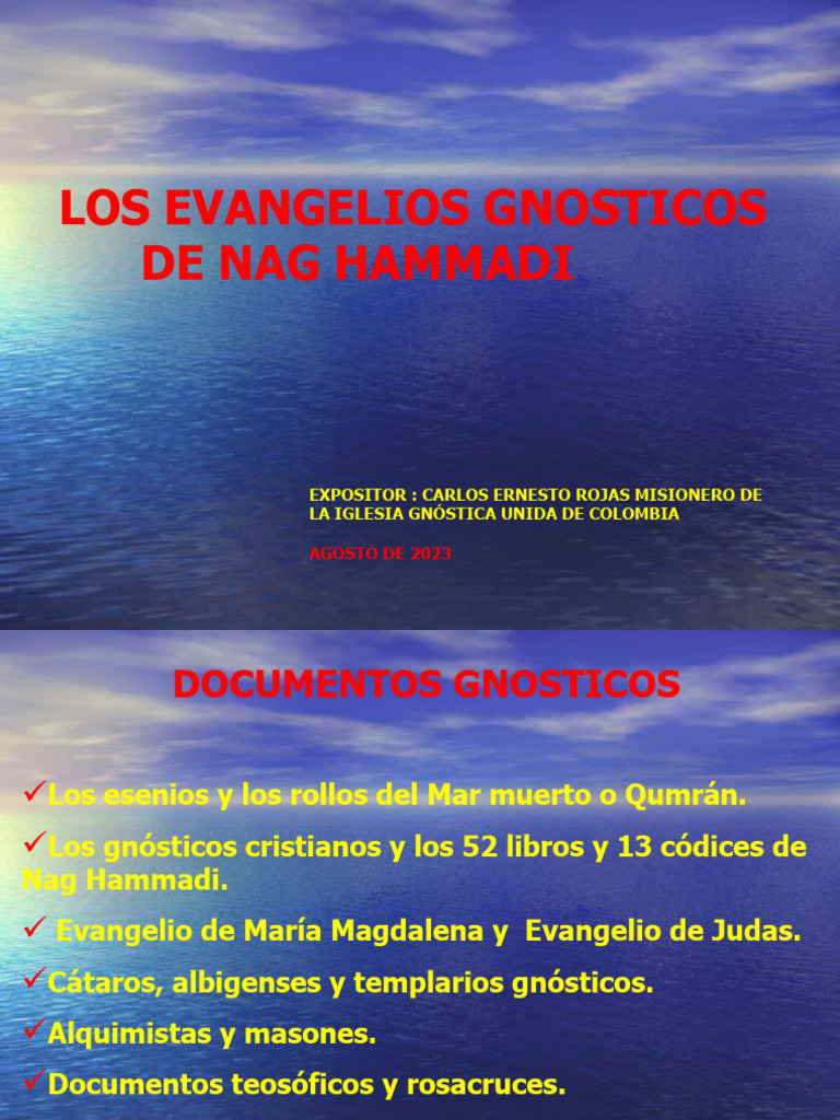 Evangelios Gnósticos de Nag Hammadi | PDF | Gnosticismo | Jesús
