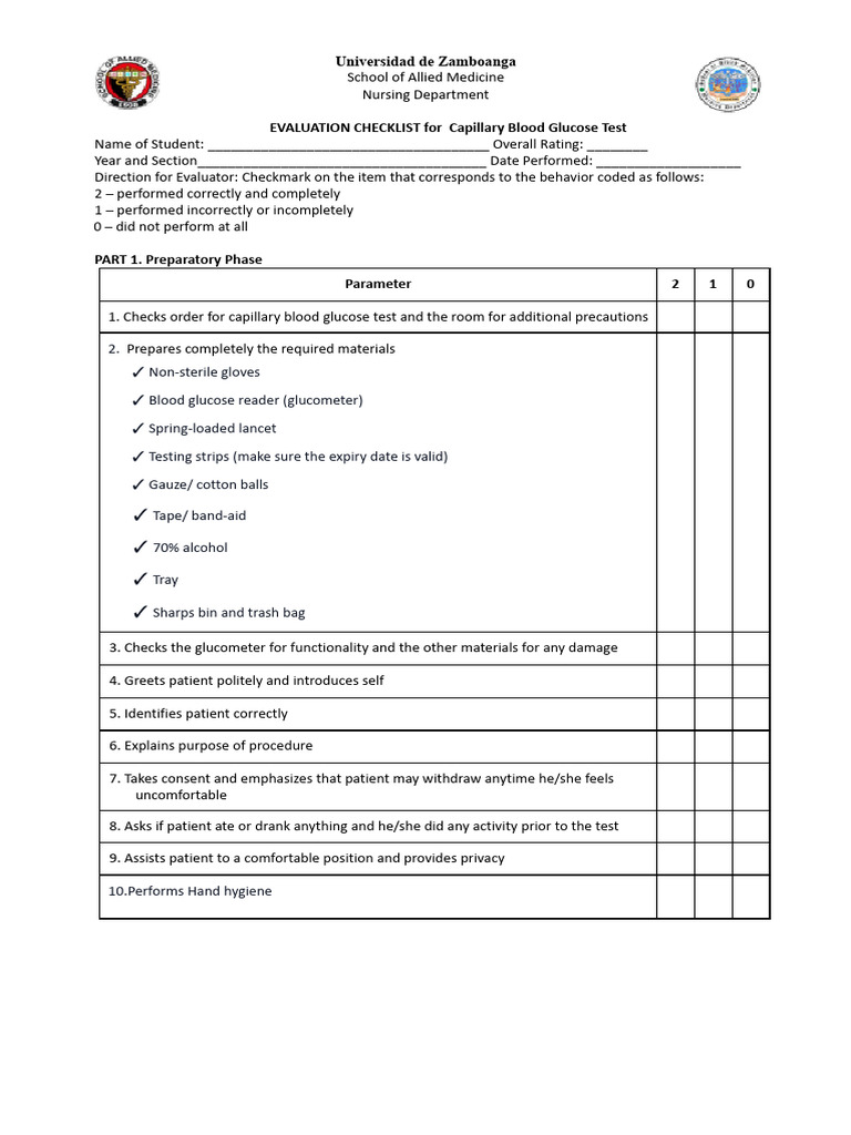 Checklist For CBG | Download Free PDF | Hand Washing | Medicine