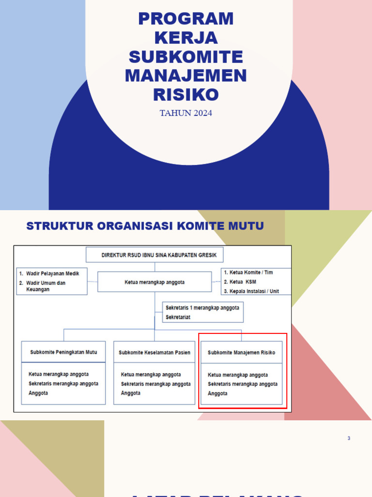 Program Kerja Manajemen Risiko 2024 | PDF | Pengelolaan Keuangan & Uang
