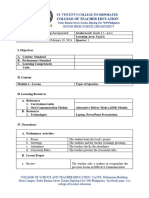 Lesson Plan, Types of Speech Context