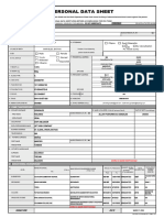 CS Form No. 212 Personal Data Sheet Revised Long