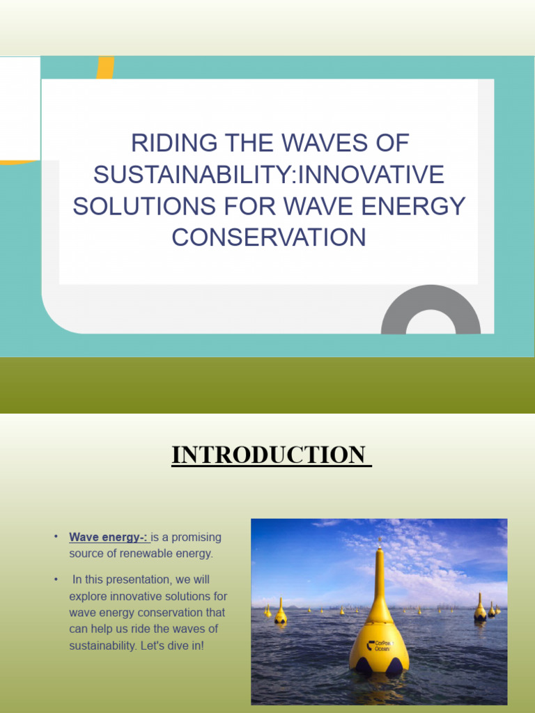 Wave Energy Conservation | PDF | Energy Development | Renewable Energy