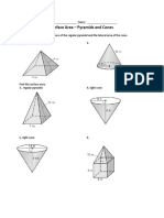 Surface Area - Pyramids and Cones: Name: - Date