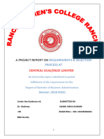 A Project Report On: Requirements & Selection Process at