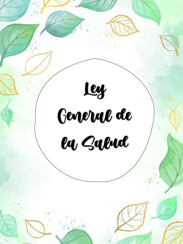Ley General de la Salud en México | PDF | Trabajo Social | Cuidado de ...