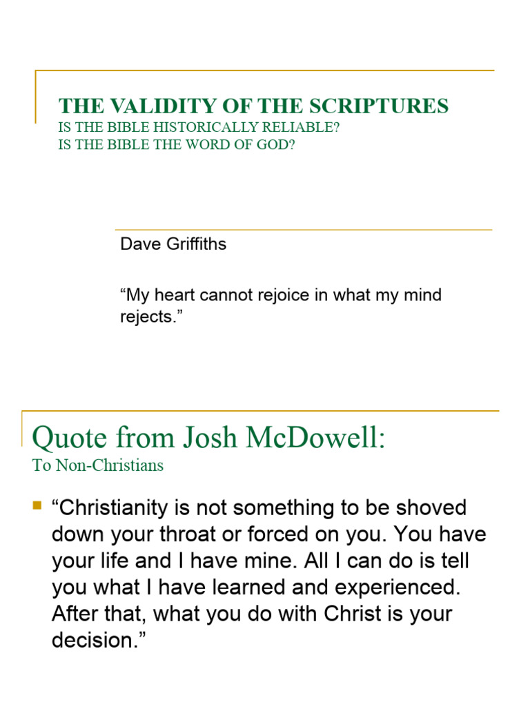 Validity of Biblical Scriptures Explained | PDF | Book Of Daniel | Bible
