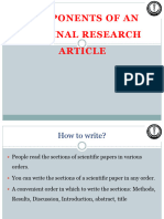 Components of Original Research Article 1