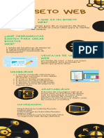 Infografia Informacion en Diseño Web Moderno Azul Oscuro