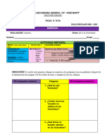 Ficha de Trabajo Sociales Secundaria Primer Grado