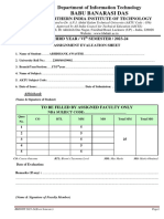 Assignment Evaluation Sheet