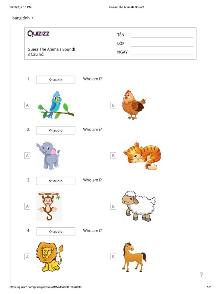 Guess Animal | PDF