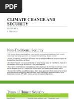 Climate Change and Security - Lec 1