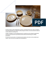 Crockery and Equipment Page