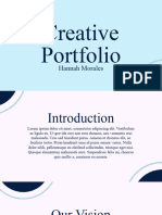 Blue and White Abstract Modern Simple Creative Portfolio Presentation