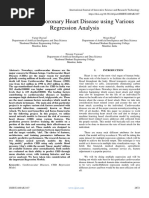 Predicting Coronary Heart Disease Using Various Regression Analysis