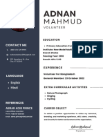 Black White Minimalist CV Resume