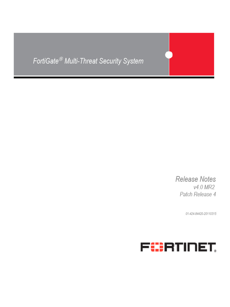 FortiOS v4.0 MR2 Patch Release 4 Release Notes | PDF | Microsoft ...
