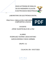 Practica 2. Simulación e Implementación de Compuertas Lógicas