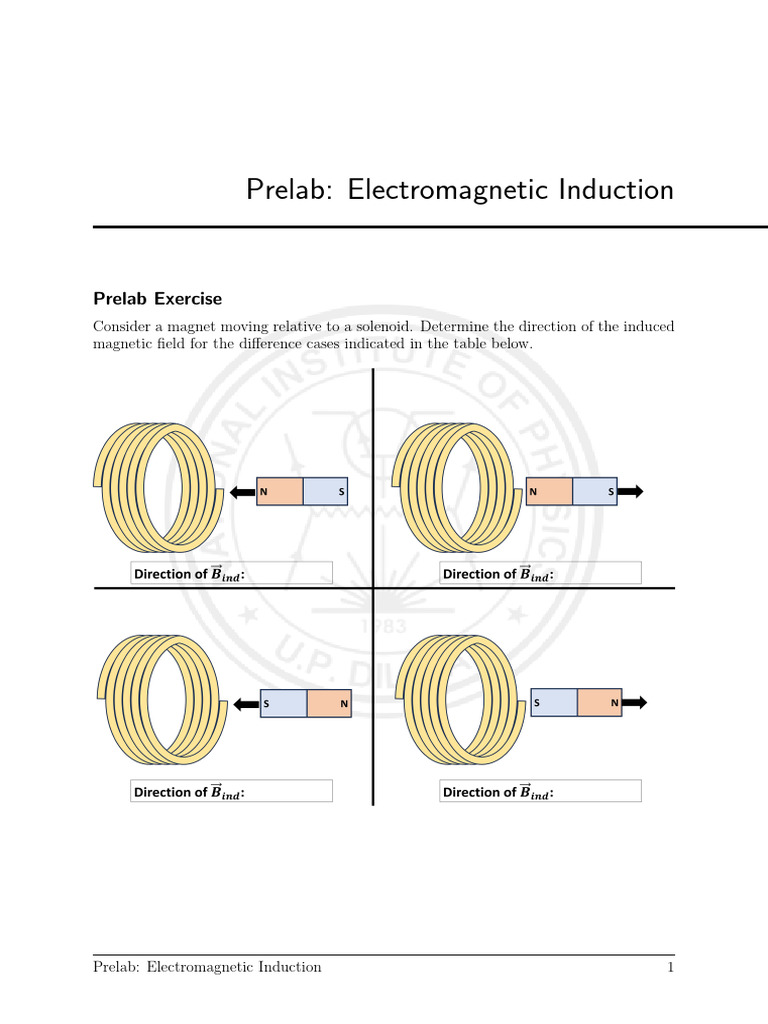 Solenoid Electromagnetic Induction Experiment | PDF | Electromagnetic ...