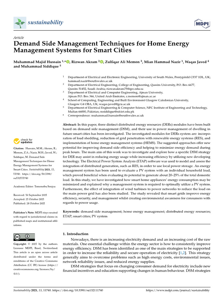 Sustainability 13 11740 | PDF | Solar Power | Efficient Energy Use