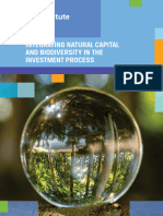 Integrating Natural Capital and Biodiversity in The Investment Process Online