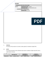 SLQC Sop Cal 028 Cal of Agilent HPLC - I 01 R 03