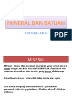 PERTEMUAN III -MINERAL DAN BATUAN