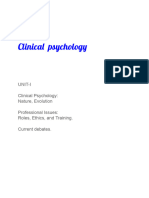 Clinical psychology 