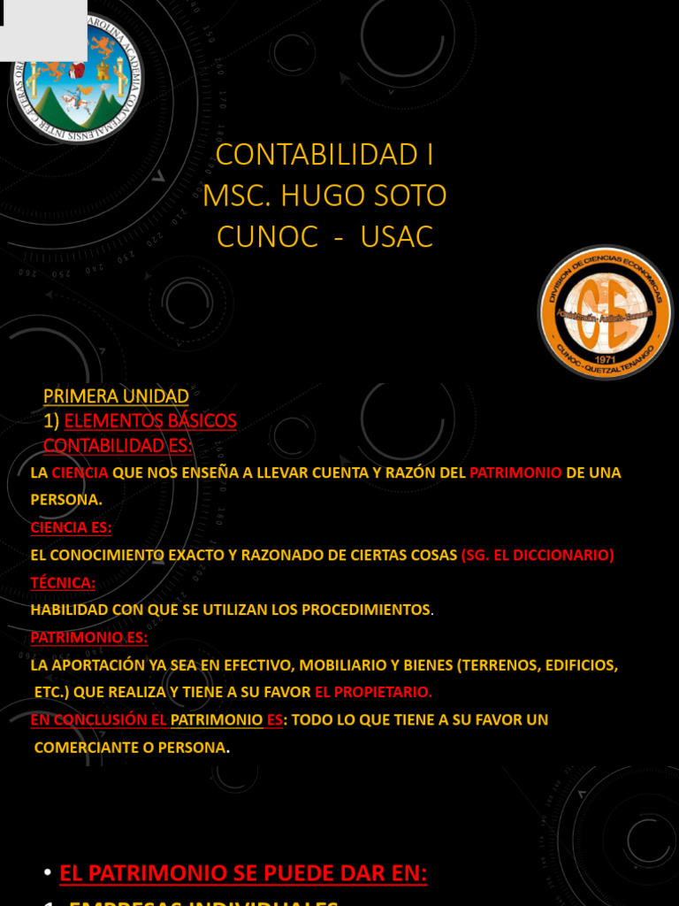 Primera Unidad Contabilidad I 2024 1 Feb Pdf Contabilidad Business