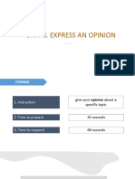 Q11.Express an opinion