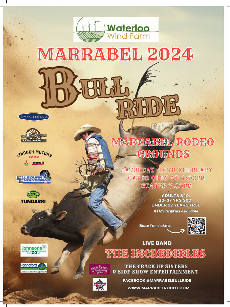 2024 Marrabel Bull Ride A4 Poster Final | PDF
