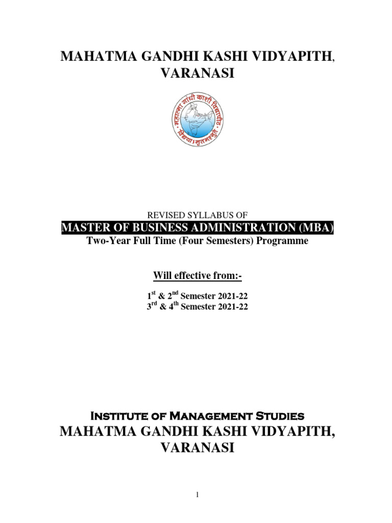 Quantitative Analysis Mba Syllabus