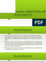 Socio-Economic Objectives of Wage Policy